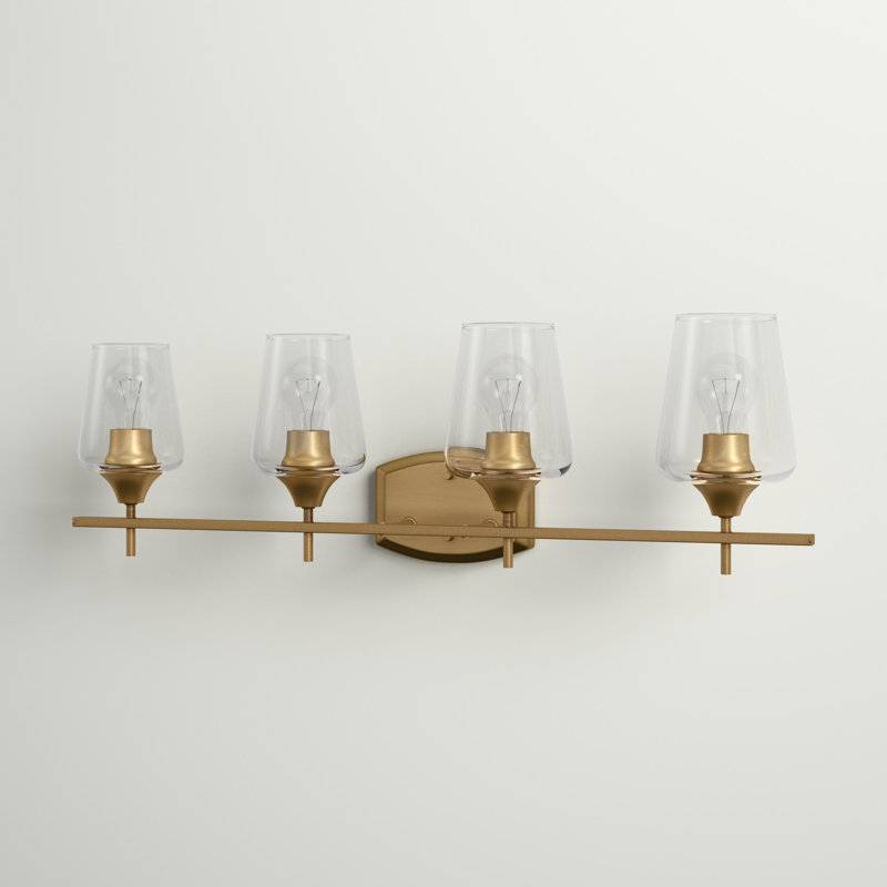 Dahlya 4 - Light Dimmable Vanity Light, Olde Brass