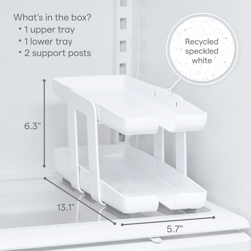 YouCopia RollDown Beverage Can Dispenser, Space-Saving 2-Tier Drink Organizer for Fridge Storage