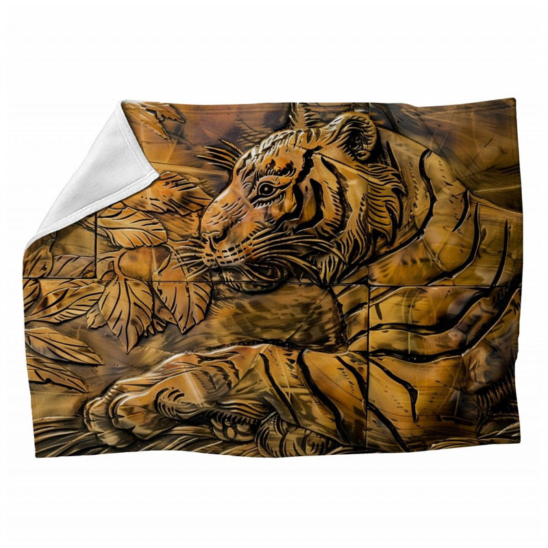 Machine Printed Throw Blanket, 50" x 60"