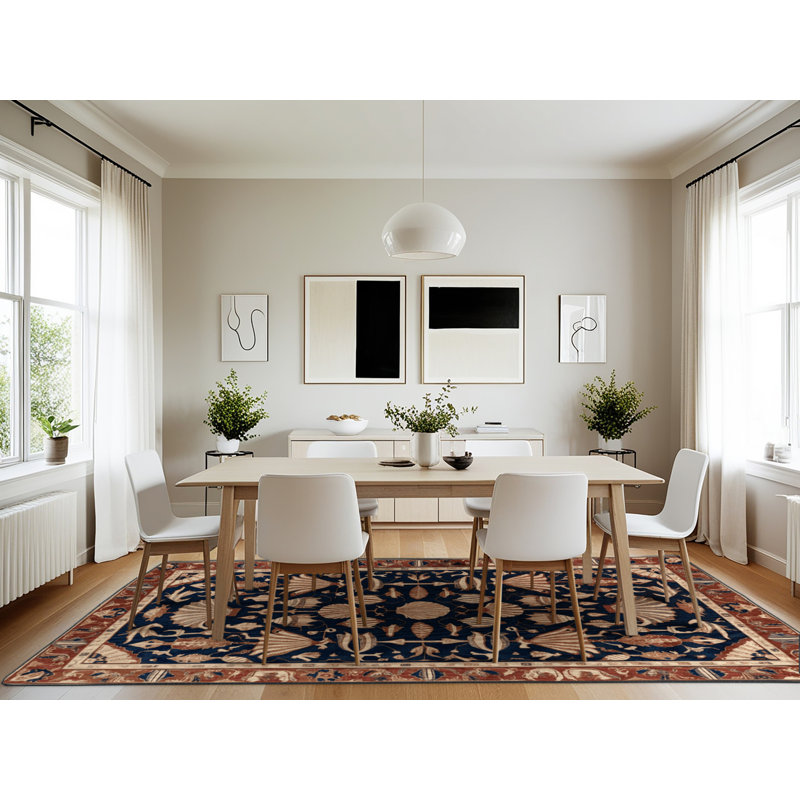 Machine Washable Persian Brown Area Rug, Rectangle 7' x 10'