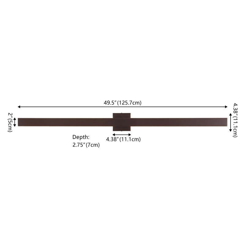 Sercey Modern Minimalist Indoor/Outdoor 350-Degree Rotatable Dimmable Integrated LED Wall Sconce, Oil Rubbed Bronze
