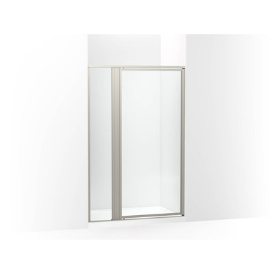 Porte de douche pivotante H 72 po avec verre épais 1/8 po Attend