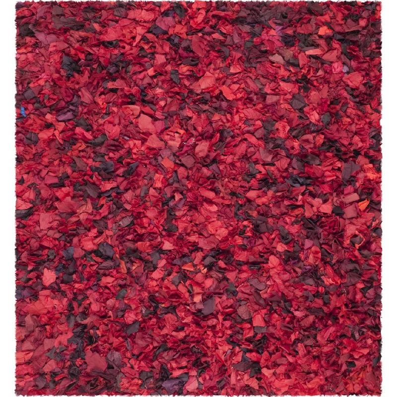 Godsey Shag Hand Woven Performance Solid Color Rug, Rectangle 3' x 5'