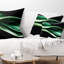 Motif vert scintillant - coussin imprimé abstrait