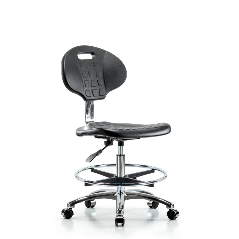 Chaise de dessin Bonnie, Roulettes, Silver, Sans accoudoirs