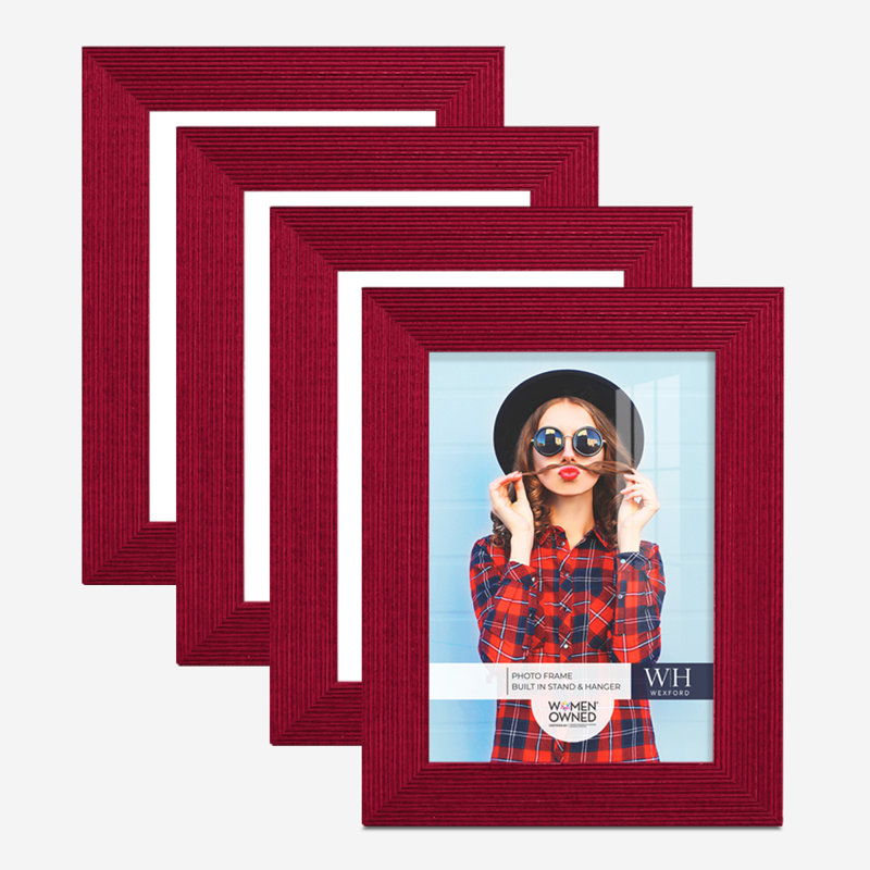Cadre photo en bois mat, 3 po x 5 po, Bourgogne