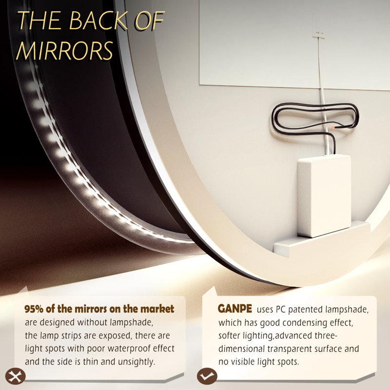 Bekelja Flat Wall Mirror, 80cm x 80cm