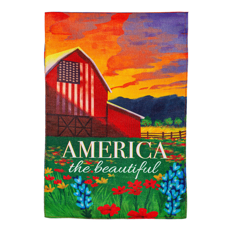 Drapeau America The Beautiful Burlap Garden