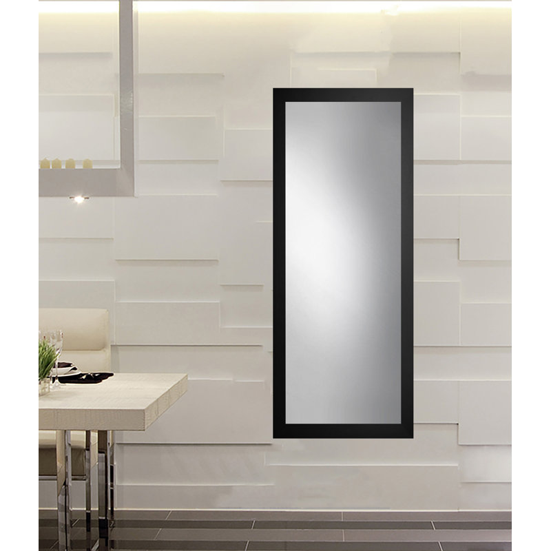 Geyer Flat Mirror, 59.5" H x 20.5" W, Satin Black