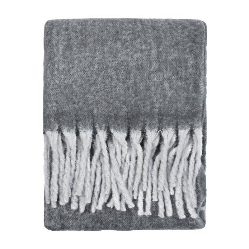 Cozy Machine Woven Throw Blanket, Grey