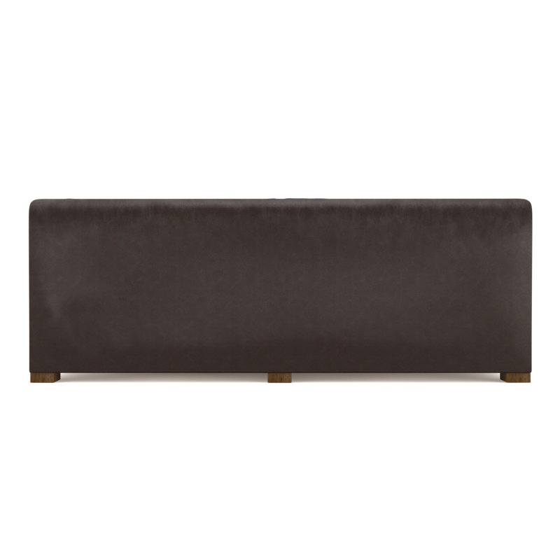 Crosby Slope Arm Daybed, Vintage Leather Chocolate, Ebony