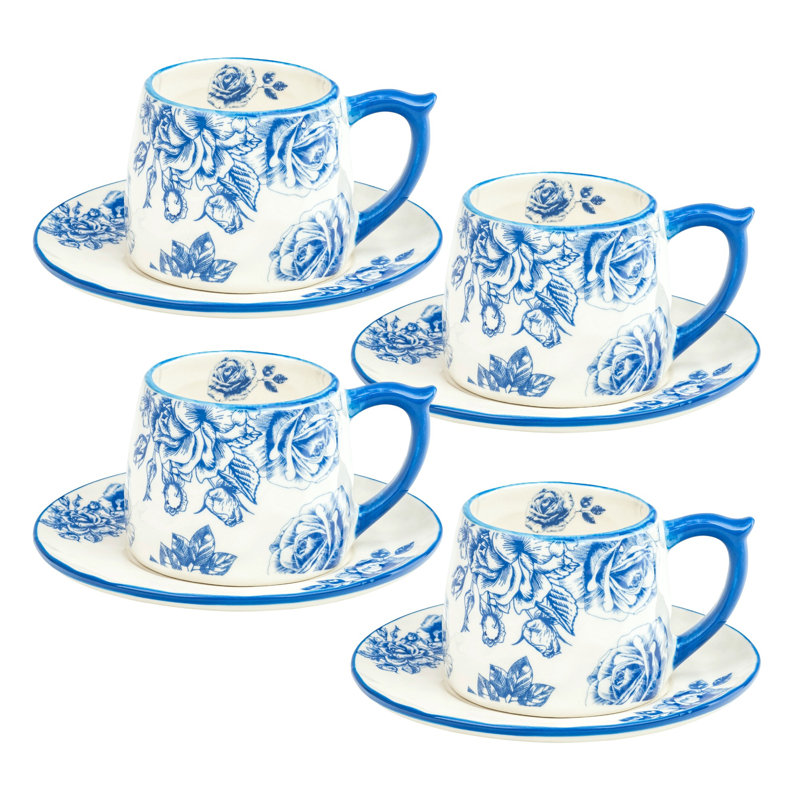 10 tasses à thé et soucoupes Bella