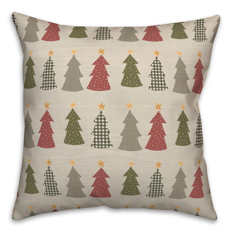 Floral Throw Pillow, Cream
