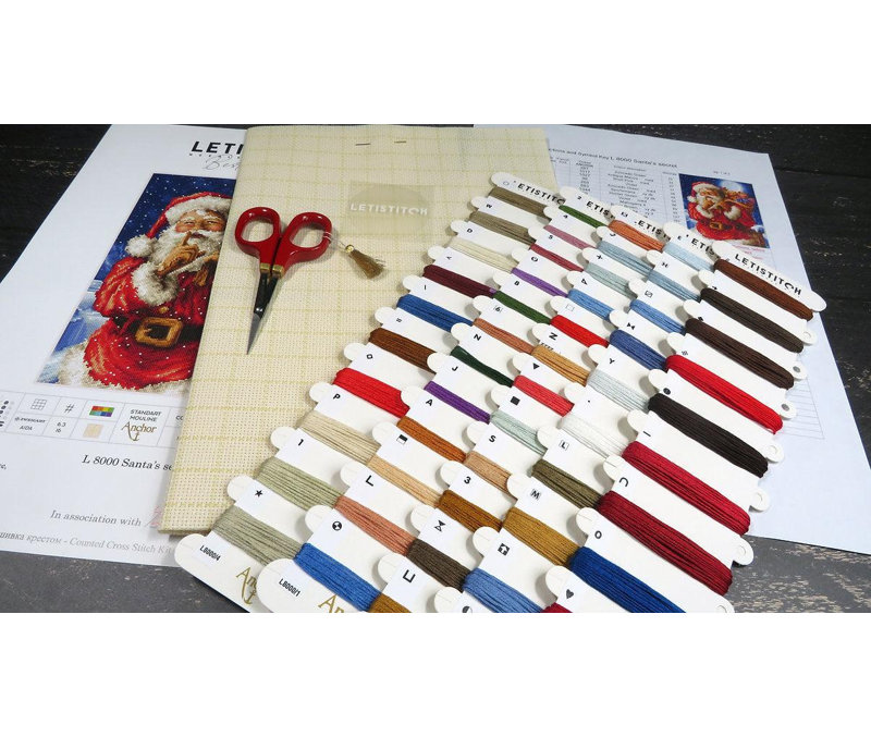 Trousse de point de croix comptée « Secret de Noël du Père Noël » de Letistitch L8000