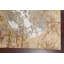 Tapis brun / gris / or / blanc rectangulaire noué à la main 4 pi 1 po x 6 pi 7 po