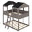 Wood Bunk Bed With Roof, Window, Guardrail-1321897799