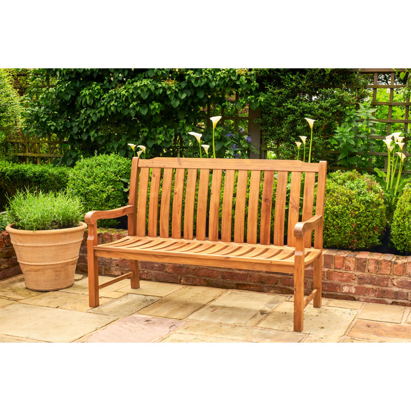 Kiantone - Beeley Acacia Teak Look Bench, 102cm H x 150cm W x 64cm D