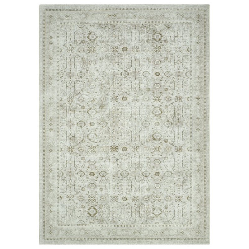 Tapis ivoire Aldora Blush Meadow, Rectangulaire 2 pi x 3 pi