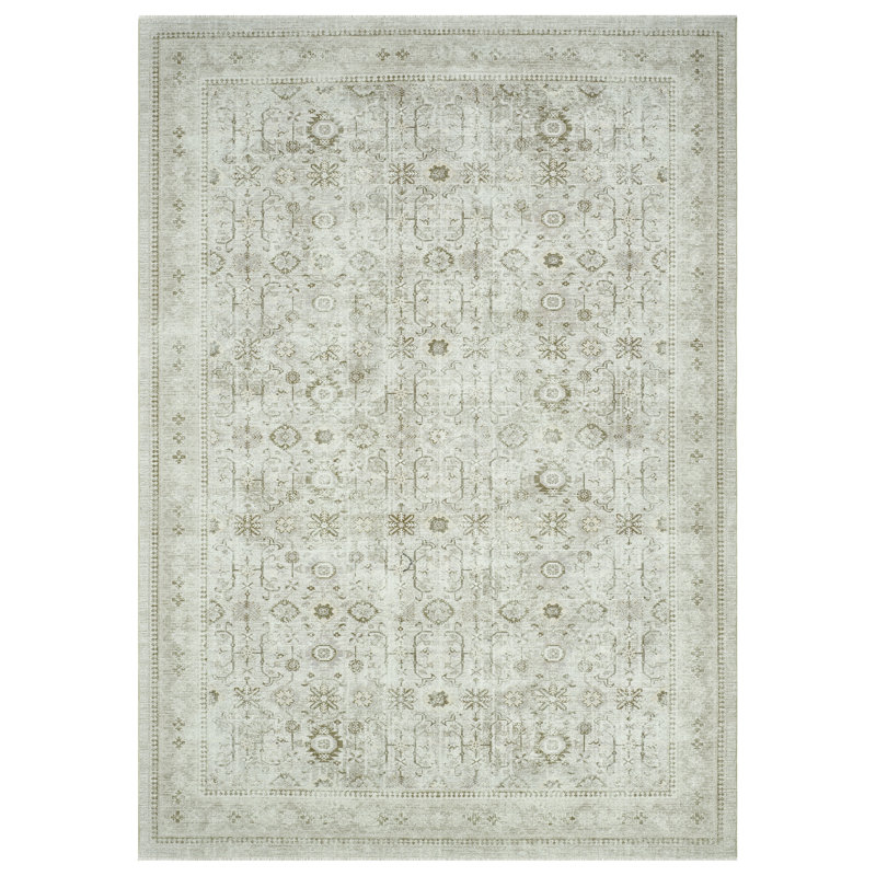 Tapis ivoire Aldora Blush Meadow, Rectangle 7 pi 6 po x 9 pi 6 po