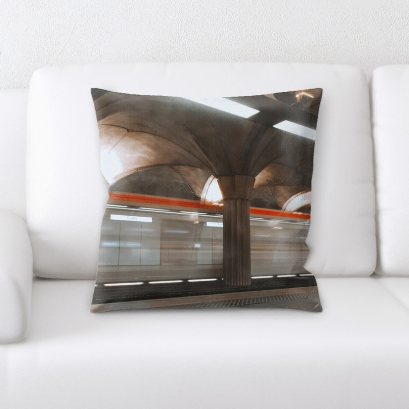 Train Experience Throw Pillow