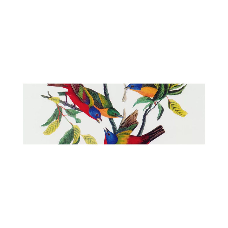 Painted Bunting by John Audubon - Panoramic Painting on Canvas, 121.92 cm H x 40.64 cm W x 1.91 cm D, Wrapped Canvas
