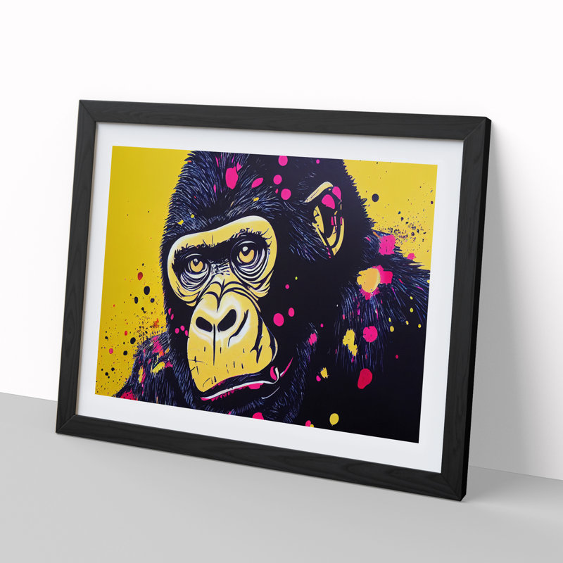 Gorilla Splash Vol.6 Abstract - Single Picture Frame Print, 25cm H x 34cm W x 2cm D, Black Framed