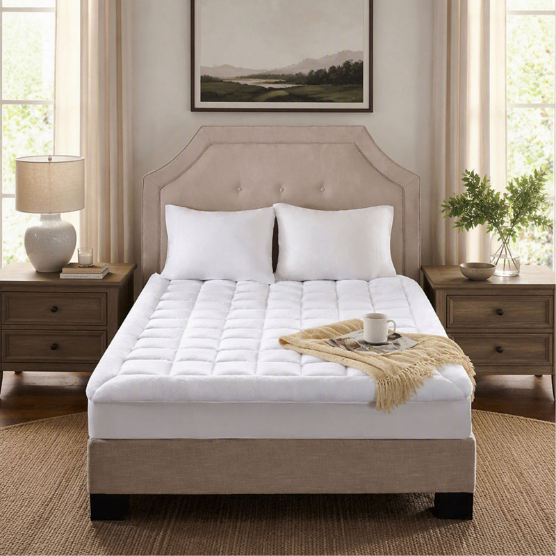 Protège-matelas, rembourrage en duvet hypoallergénique moelleux, imperméable