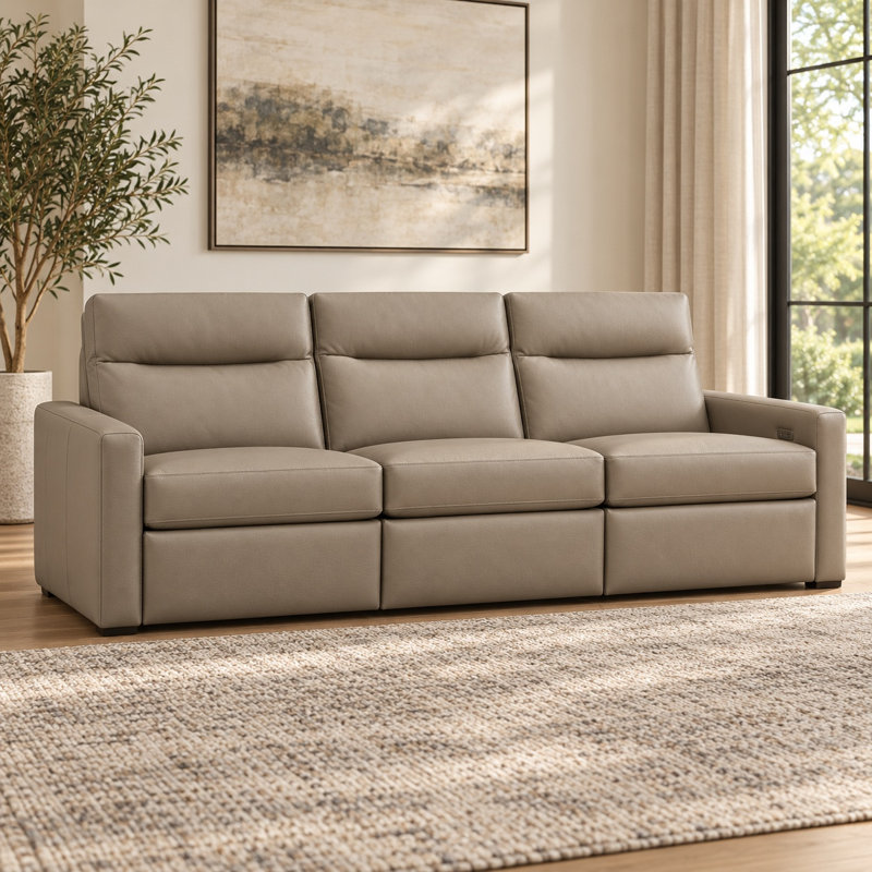 Keystone Heirloom Quality RAF Recliner in Buttery Soft 100% Top Grain Leather, Made to Order, Boca Cashmere