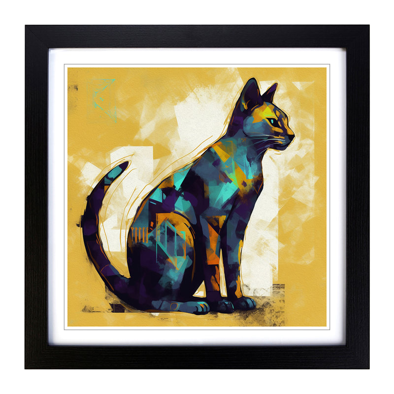 Single Picture Frame Print on Wood, Black