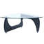 Table basse en verre Muskoka avec base en noyer 43-117189525