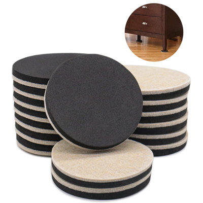 Furniture Moving Sliders for Hardwood Floors, 16-Pack 3.5" Heavy-Duty Felt Floor Protectors for Chair Legs and Furniture
