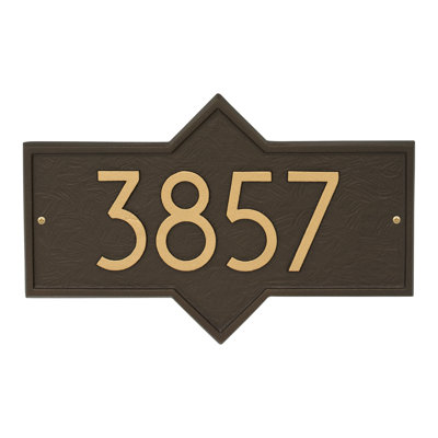 Hampton Modern Personalized 1-Line Wall Address Plaque
