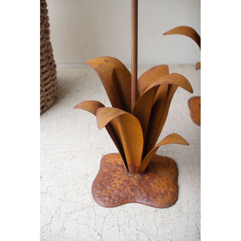  Handcrafted Rustic Metal Aloe Plants – Indoor Outdoor Set of 2