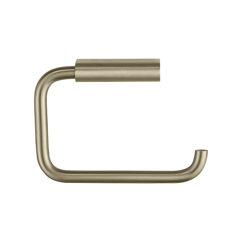 Modo Wall Mounted Toilet Paper Holder, Brass Metallic