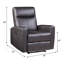 Fauteuil inclinable électrique Blane en cuir fleur avec capitonnage horizontal et accoudoirs inclinés pour un confort ultime