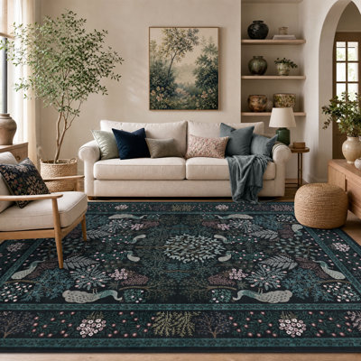 Tapis lavable Peacock Botanical