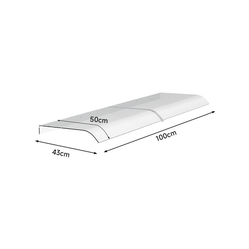 Dakota Fields 100cm W x 43cm D Plastic Cover Retractable Door / Window Awning