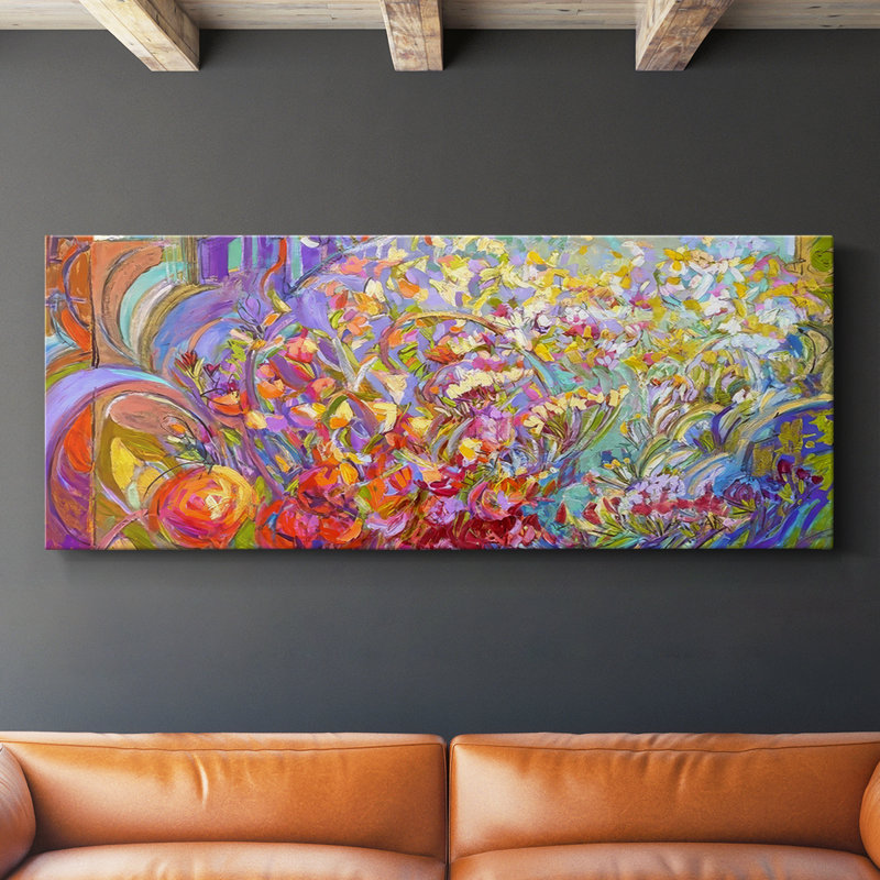 «Peaceful April Morning», toile tendue avec châssis - Prêt à être accroché, H 12 po x l 30 po