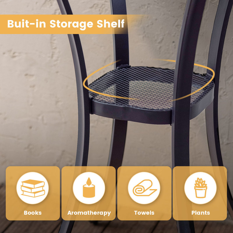 Metal Bar Set, Gray/Beige