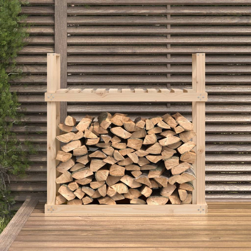 Firewood Rack 110x35x108.5 cm Solid Wood Pine, Brown