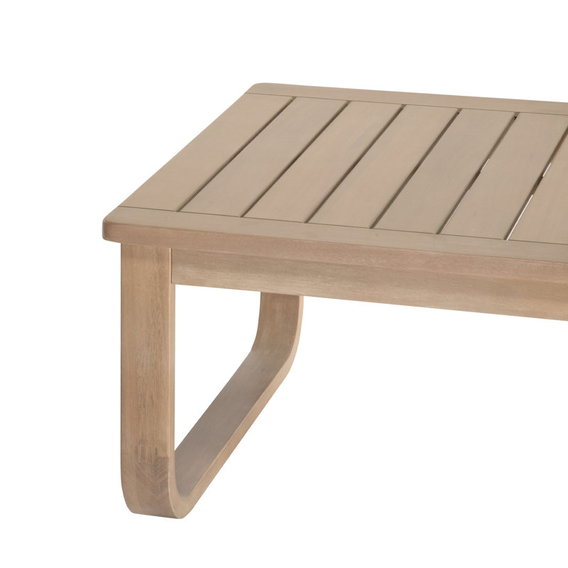 Table basse d'extérieur Delavina en eucalyptus naturel, Naturel