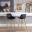 Tabouret de bar en velours avec repose-pieds chromé, ensemble de 2-1199335846-1199335834