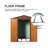 6 Ft. W X 6 Ft. D Metal Storage Shed Appealing Horizontal Siding  In Woodgrain With Coffee Trim To Complement