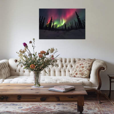 Grandes aurores boréales, art mural sur toile, aurores boréales, impressions sur toile de paysage, art mural de nature, peinture, affiche prête à être suspendue, encadrée