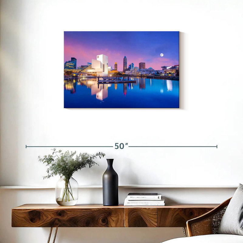 Senne Downtown Cleveland Reflection, 20" H x 30" W