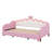 Extending Daybed With LED Lights, Modern Upholstered Princess Daybed With Crown Headboard-849362117