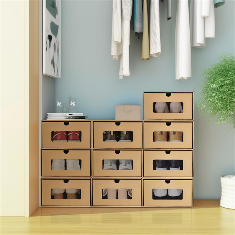 10 Pair Stackable Shoe Storage Box