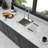 15 Inch Drop in Kitchen Sink - 15 " x 15" x 9" Kitchen Sink Stainless Steel 16 Gauge Workstation Sink Drop-in Topmount Single Bowl Kitchen Sink