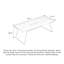Bureau rectangulaire en bois massif noir-360595143