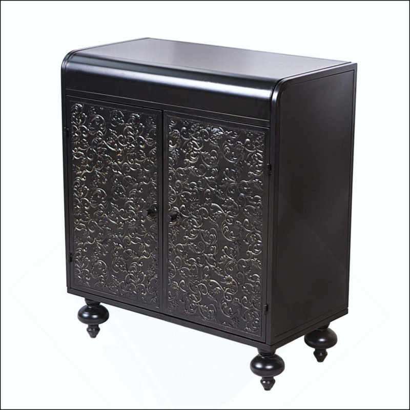 Art Accent Cabinet With 2 Doors, Sideboard Buffet Cabinet With Storage, Distressed Decorative Storage Cabinet With Embossed Pattern For Entryway Living Room Dining Room